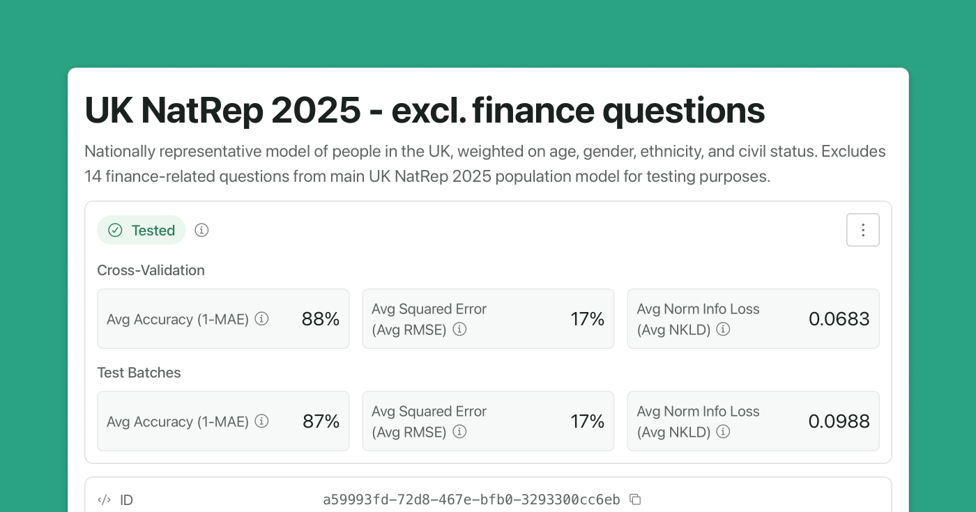 Evaluate use case accuracy with test batches